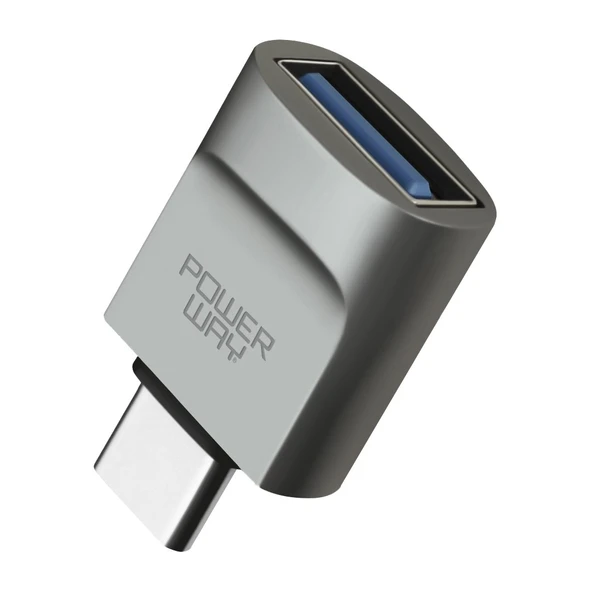 Powerway Type-C TO USB-A 3.0 Dişi OTG Çevirici Adaptör ürün görseli 1