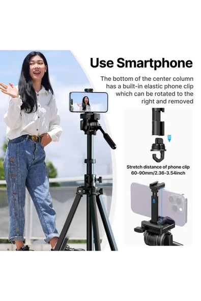 MT-65 Bluetooth Kumandalı Deve Boynu Video Tripod - Resim 5