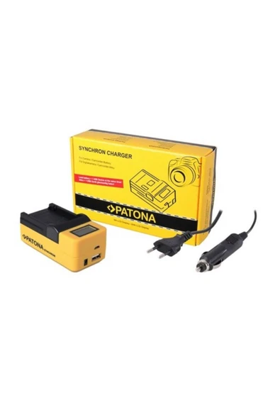 -Canon Uyumlu LP-E6 Tekli Synchron USB Şarj Aleti LCD Ekranlı ürün görseli 1
