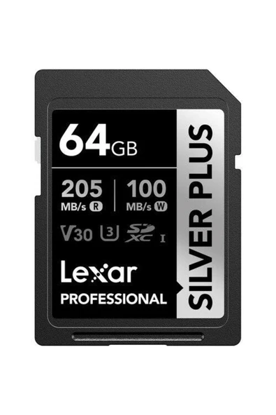 Professional 64gb 205 Mb/s Silver Plus Sdxc Hafıza Kartı ürün görseli 1