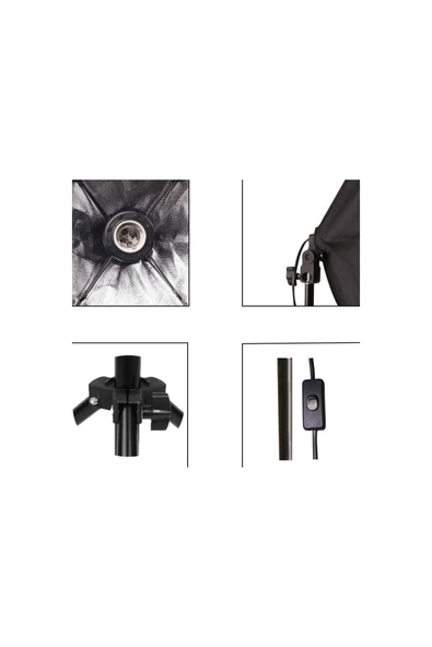 2'li Set Tek Duylu Ampulsüz Softbox - Resim 3