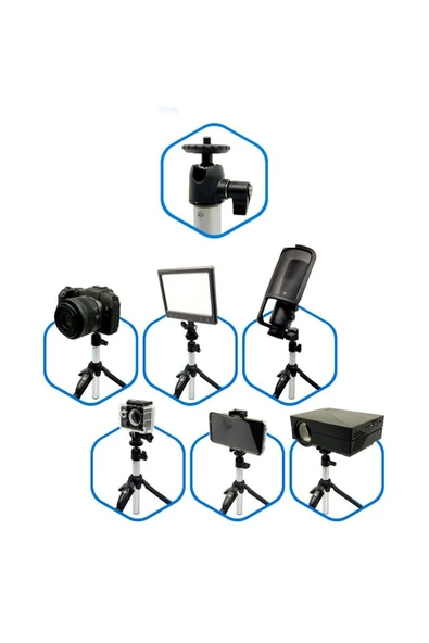 Bk15 Mini Tripod / Selfi Stick - Resim 4