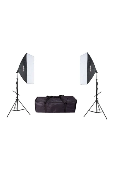 2'li Set Tek Duylu Ampulsüz Softbox ürün görseli 1