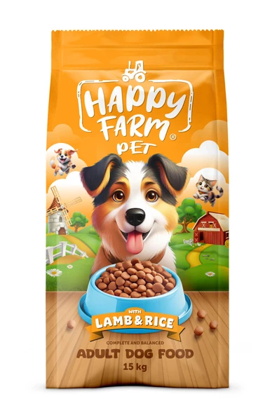 Happy Farm Yetişkin Köpek Maması Kuzu Etli 15 KG ürün görseli 1