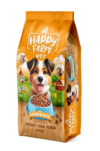 PTTAVM: Happy Farm Yetişkin Köpek Maması Kuzu Etli 15 KG