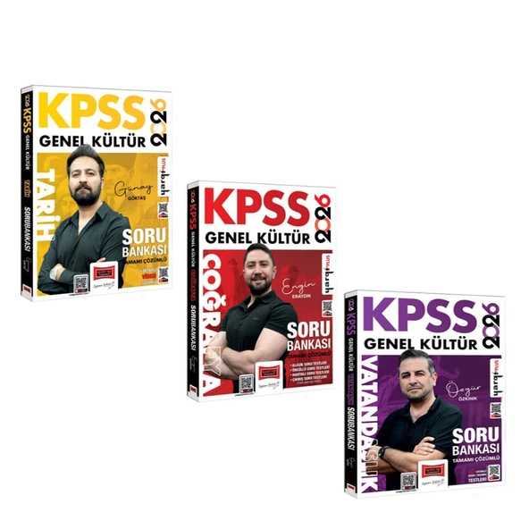 Yargı Yayınları 2026 KPSS Genel Kültür Tarih Coğrafya ve Vatandaşlık Soru Bankası Seti 3 Kitap ürün görseli 1