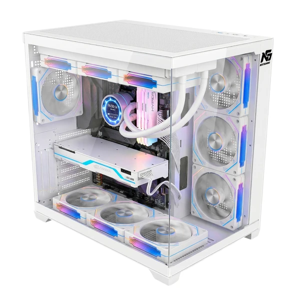 Alpha Elite 7x ARGB Fan Kumanda ve Kontrolcü ATX Boş Bilgisayar Kasası Beyaz ürün görseli 1