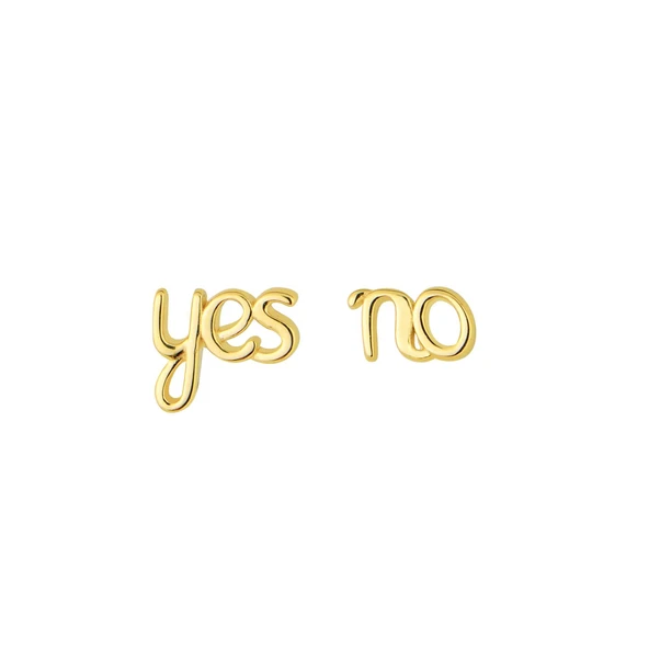 14 Ayar Altın Yes No Küpe 1,08 gr ürün görseli 1