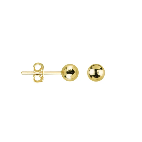 14 Ayar 5 mm Parlak Altın Top Küpe 0,87 ürün görseli 1