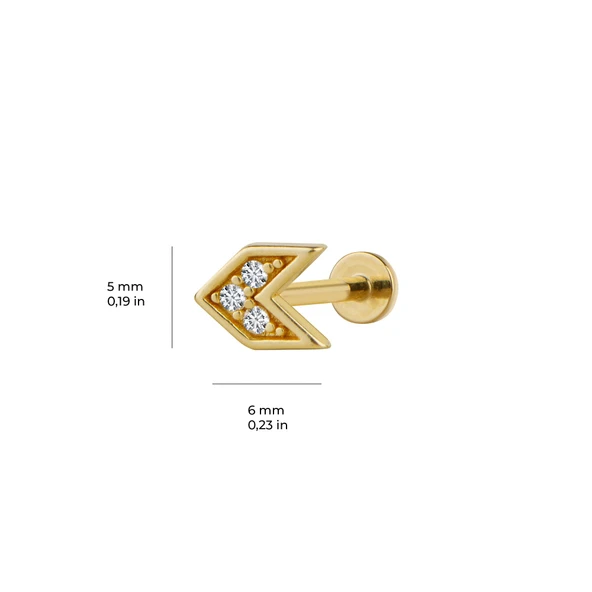 Taşlı Ok Piercing - Resim 2