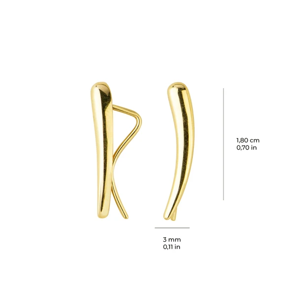 14 Ayar Modern Altın Küpe 1,05 gr - Resim 2