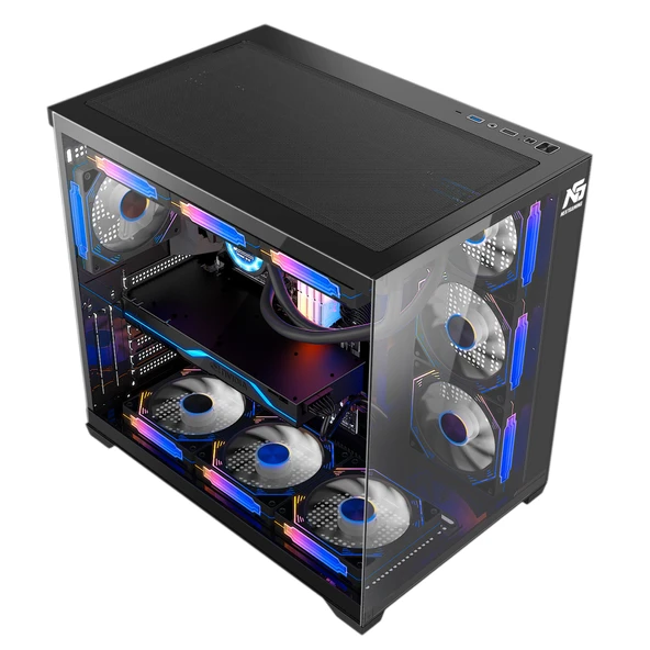 Alpha Elite 7x ARGB Fan Kumanda ve Kontrolcü ATX Boş Bilgisayar Kasası Siyah ürün görseli 1