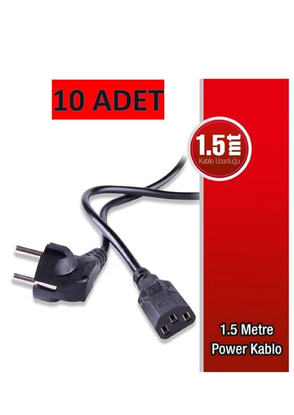 Oem Power ( Güç ) Kablosu 1.5 Metre Orjinal 10 ADET ürün görseli 1