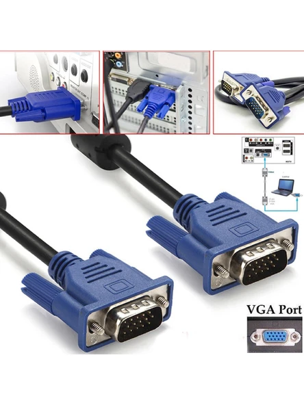 Oem VGA (Görüntü) Kablosu 1.5 Metre Orjinal 10 ADET ürün görseli 1
