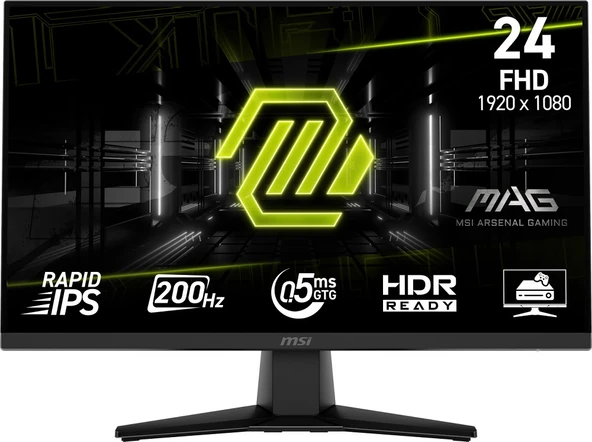 MSI 23.8 MSI MAG 242F 0.5MS 200HZ FLAT RAPID IPS FREESYNC MONITOR ürün görseli 1