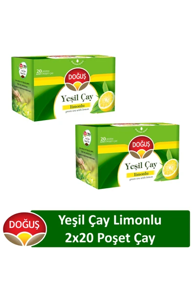 Doğuş Yeşil Çay Limonlu 20'li X 2 Adet ürün görseli 1