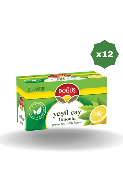 DOĞUŞ LİMONLU YEŞİL ÇAY 20'Lİ - (12 ADET) ürün görseli 1