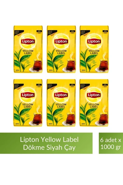 Lipton Yellow Label Dökme Siyah Çay 1000 gr x 6 Adet ürün görseli 1