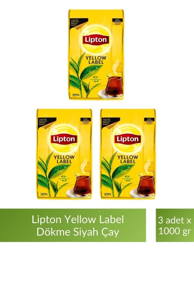 Lipton Yellow Label Dökme Siyah Çay 1000 gr x 3 Adet ürün görseli 1