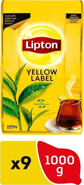 Lipton Yellow Label Dökme Siyah Çay 1000 gr x 9 Adet ürün görseli 1