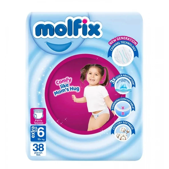 Molfix Külot Bez Fırsat Paketi 6 Beden 15+ Kg 38 Adet ürün görseli 1