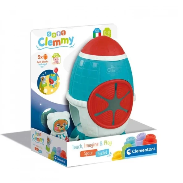 Clementoni Baby Soft Clemmy Yumuşak Blok Duyusal  Roket 17806 ürün görseli 1