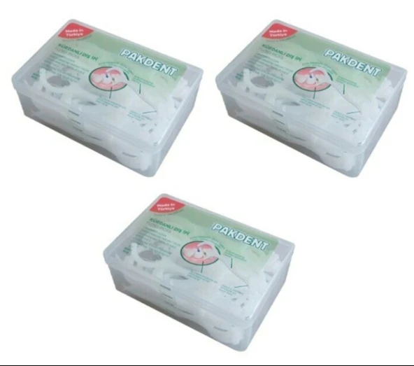 Pakdent Kürdanlı Diş İpi 50'li 3 Adet ürün görseli 1