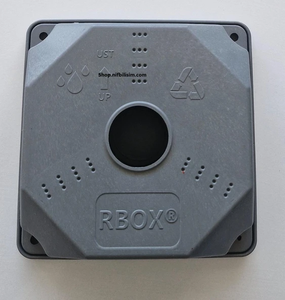 RBOX WX8 Juncition Duvar Buatı Kamera Montaj Buat Muhafaza Kutusu Taban Dahil Büyük Boy Koyu Gri ürün görseli 1