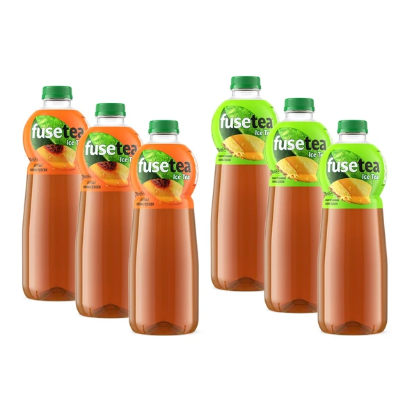 Fuse Tea Soğuk Çay 1500 ml 6 lı Karma Paket (Şeftali-Mango Ananas) ürün görseli 1
