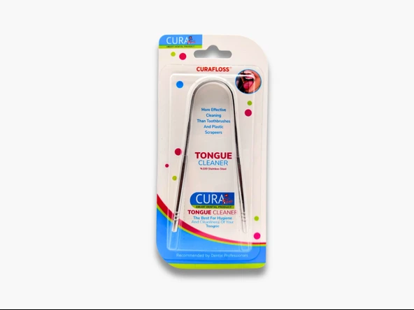 Curafloss Çelik Dil Temizleyici Gümüş Renk ürün görseli 1