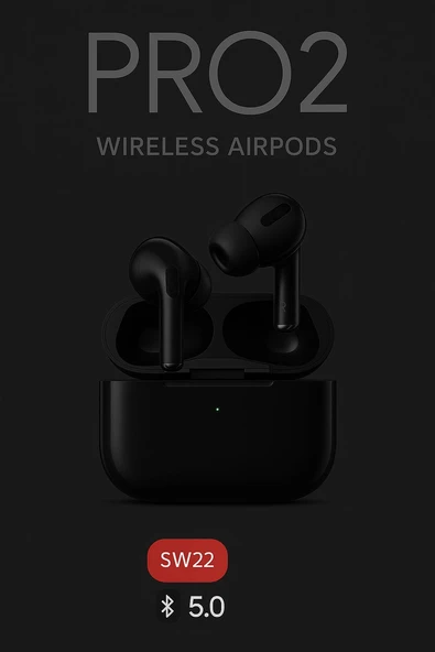 Subzero Wıreless Aırpods Pro 2 Bluetooth Kulaklık Siyah (Subzero İthalatcı Garantili) ürün görseli 1