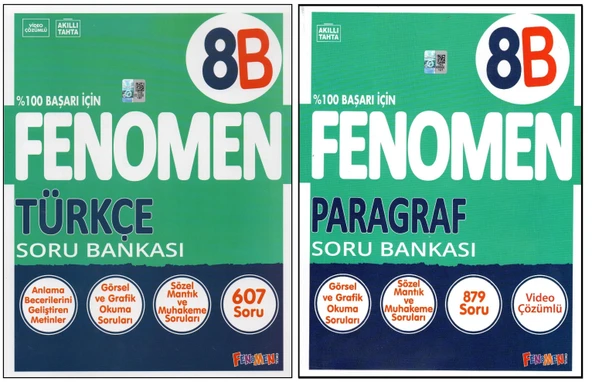 FENOMEN 8. SINIF 8B TÜRKÇE+PARAGRAF (2 KİTAP) ürün görseli 1