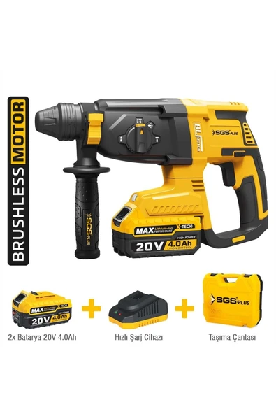 Sgs 5521 Şarjlı Kırıcı Delici Matkap Seti 20 Volt 4 Ah Kömürsüz Motor ürün görseli 1
