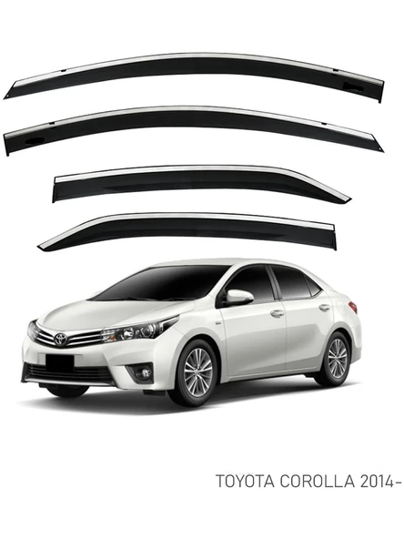 Toyota Corolla 2013+2018 Kromlu Cam Rüzgarlığı İthal ürün görseli 1