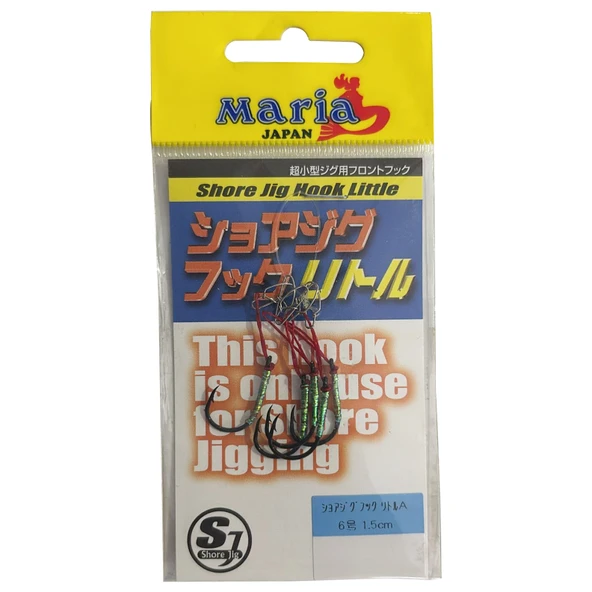 Maria Shore Jig Hooks Little 5 Adet LRF Asist İğne 6 no ürün görseli 1