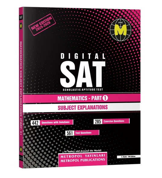 DIGITAL SAT SET-3 (MATHEMATICHS PART 1-2 BOOKS SET) - Resim 2