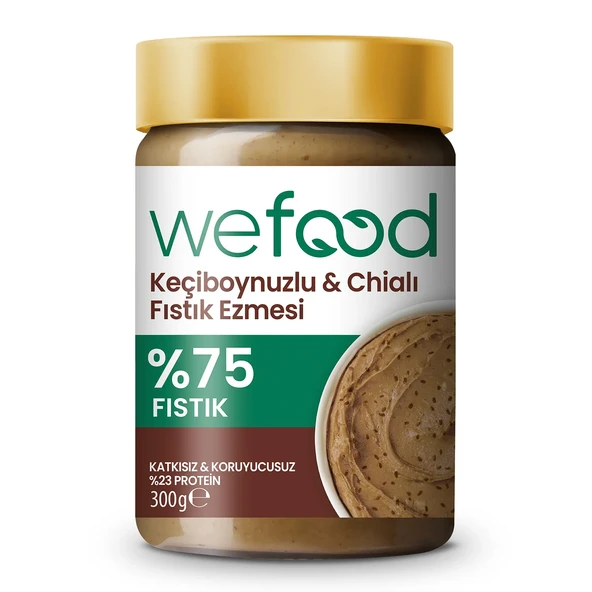 Wefood Keçiboynuzlu Chialı Fıstık Ezmesi 300 gr 1 ADET ürün görseli 1