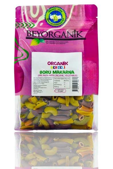 Beyorganik Organik Sebzeli Boru Makarna 360 gr 1 ADET ürün görseli 1
