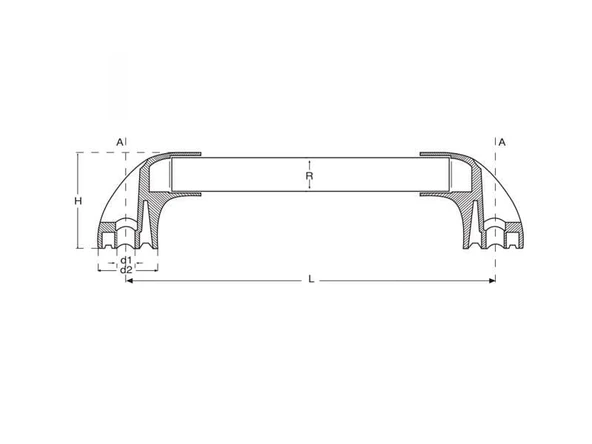 Plastik Profil Boru Kulp 600x20 - Resim 2