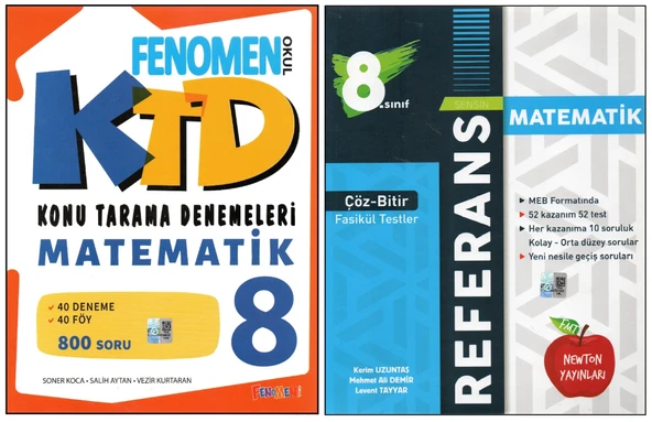 FENOMEN 8. SINIF KTD MATEMATİK+NEWTON REFERANS MATEMATİK (2 KİTAP) ürün görseli 1