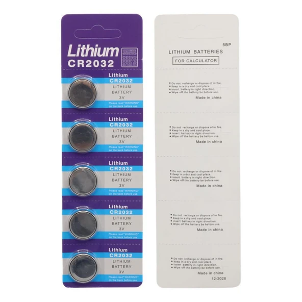 POWERMASTER PM-9534 CR2032 3 VOLT LİTYUM PARA PİL (5'Lİ PAKET) ürün görseli 1