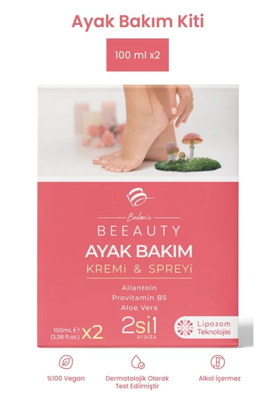BALEN’S BEEAUTY AYAK BAKIM KREMİ - SPREYİ (İKİLİ SET) * 100 ML*2 ürün görseli 1