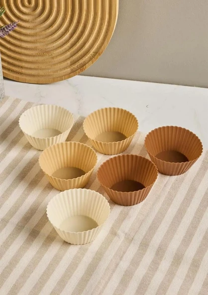 Chocky Silikon 6lı Mini Kek Kalıbı ürün görseli 1