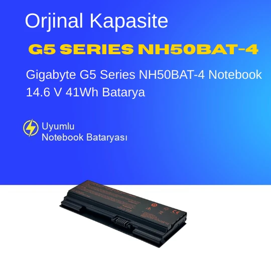 Gigabyte G5 Series NH50BAT-4 Notebook 14.6 V 41Wh Batarya – Orjinal Uyumlu, Yüksek Performanslı ürün görseli 1