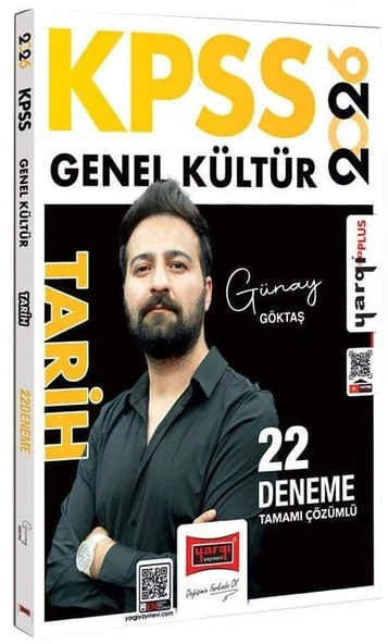 Yargı 2026 KPSS Tarih 22 Deneme Çözümlü - Günay Göktaş Yargı Yayınları ürün görseli 1