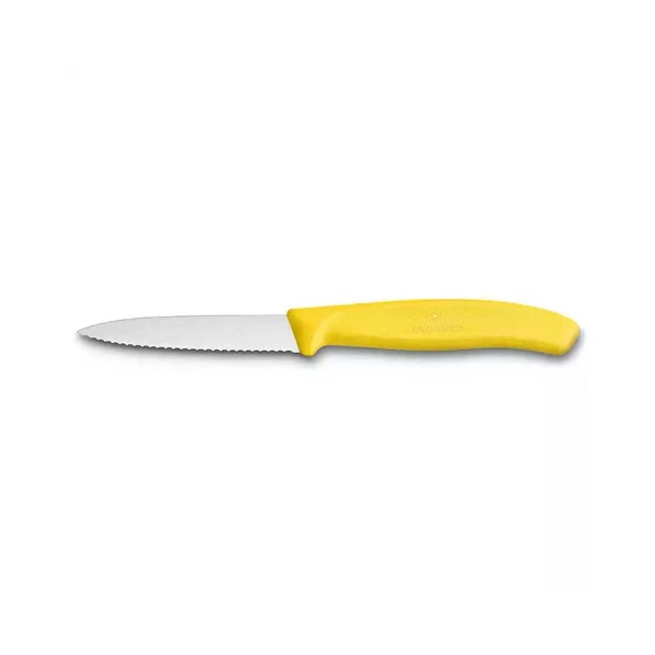 Victorinox 6.7636.L118 8cm Sarı Tırtıklı Soyma Bıçağı ürün görseli 1