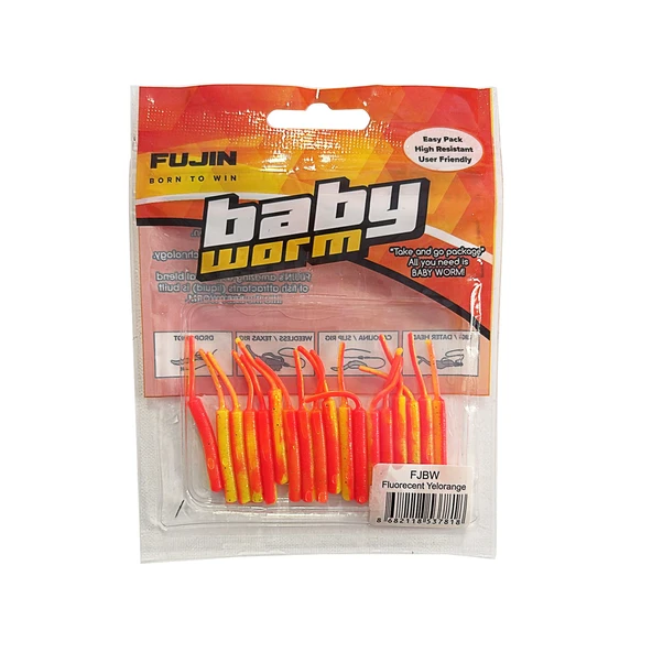 Fujin Baby Worm 5.2 cm Floating LRF Silikonu  Yelorange ürün görseli 1