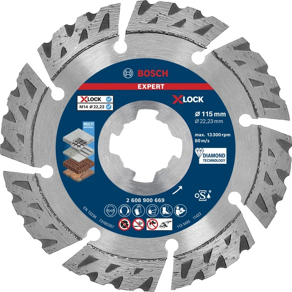 EXP X-LOCK MultiMaterial Elmas Kesme 115 mm - Resim 2
