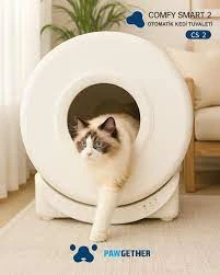 PAW GETHER COMFY SMART 2 OTOMATİK KEDİ TUVALETİ CS-2 ürün görseli 1