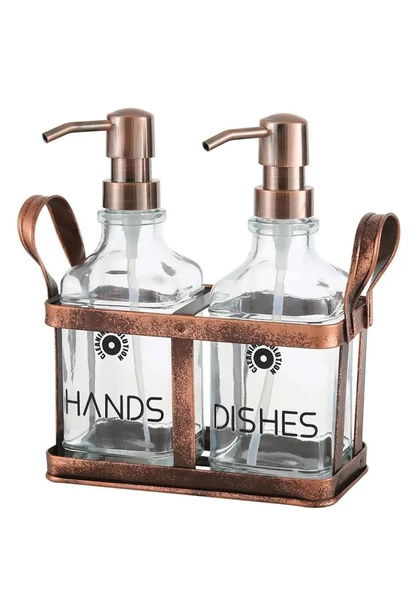 Rame Sıvı Sabunluk Seti - Retro Görünümlü - 2x500 ML - Resim 4